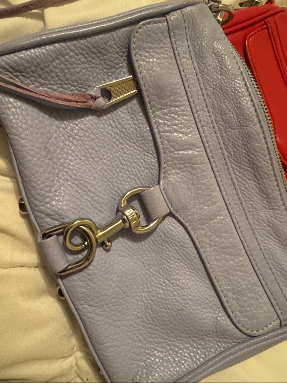 Rebecca Minkoff Velvet Mini MAC Crossbody - Red & Light Blue - Picture 3 of 5